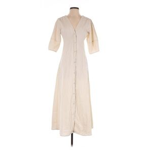 (38) commense french parisian summer linen dress